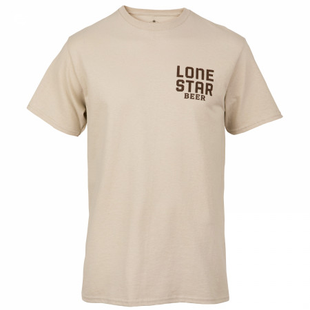 Lone Star Beer Long Live Long Necks Front and Back Print T-Shirt